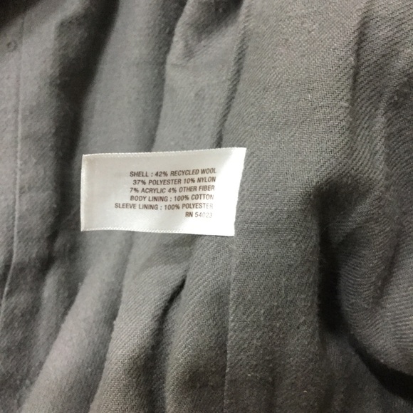 Old Navy Grey Toggle Coat with Red Plaid Accent - Picture 8 of 8